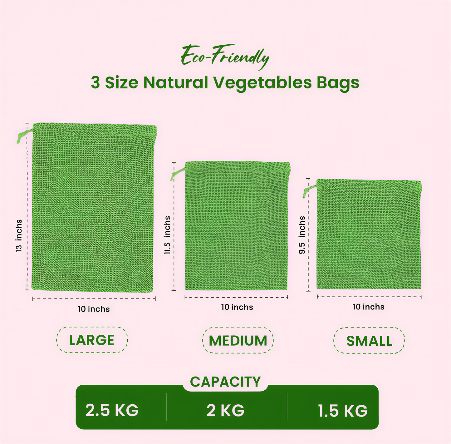 Vegetable Storage Bags (100% Cotton)
